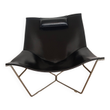 Fauteuils lounges semana en cuir noir en acier par David weeks.