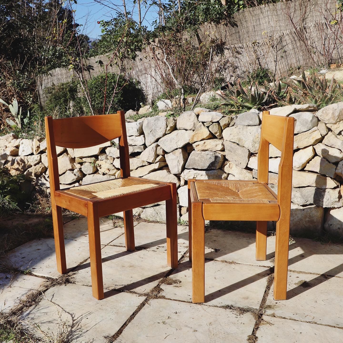 Paire de chaises maison Regain en orme