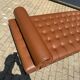 Knoll barcelona daybed mies van der rohe in cognac venezia leather, as new