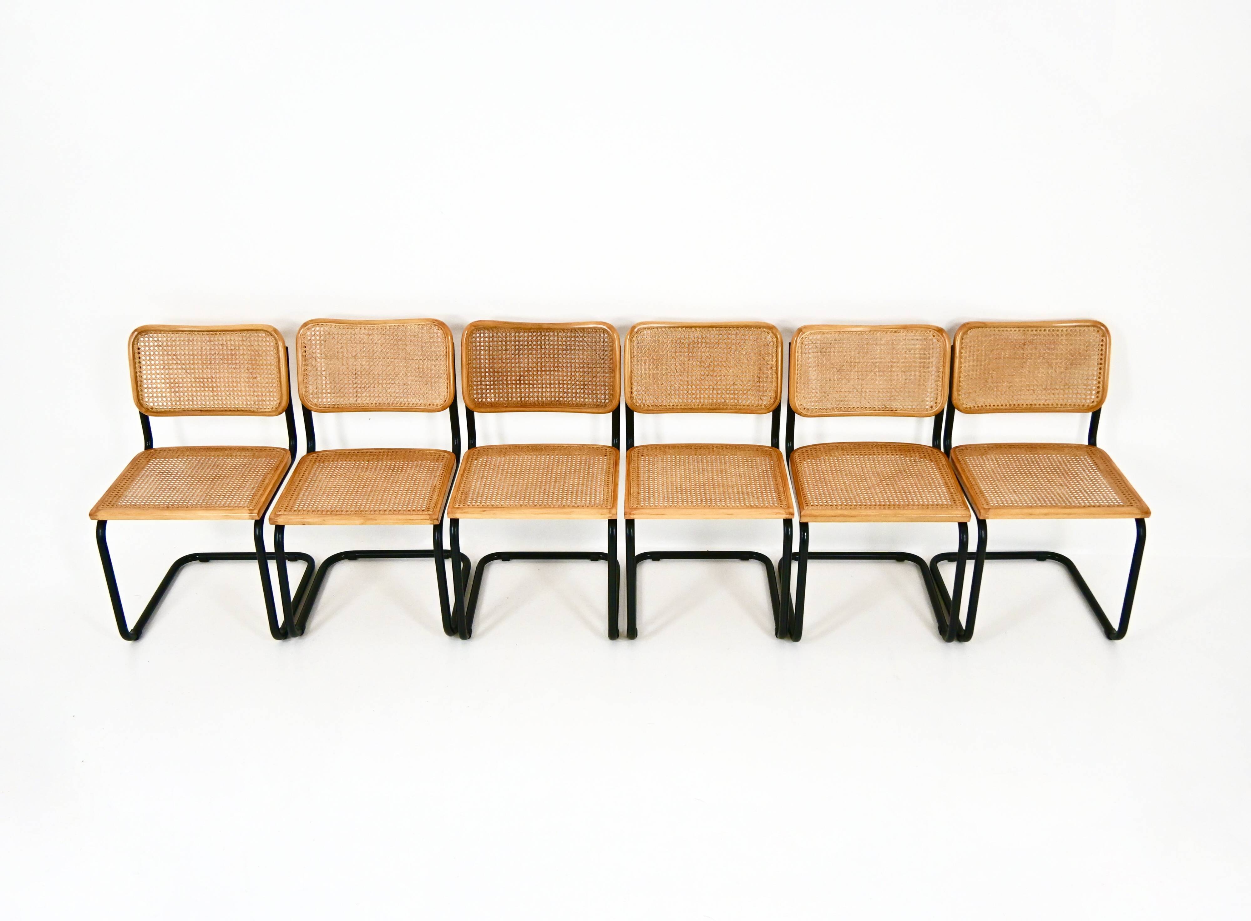Set of 6 Dining Chairs Style B32 by Marcel Breuer