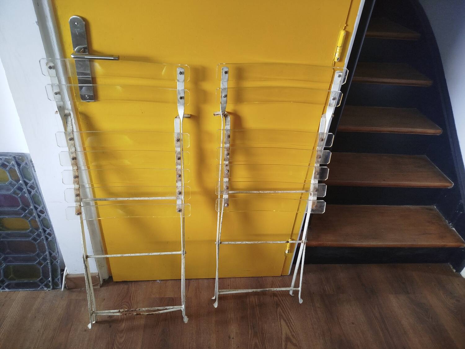 Pair of vintage folding chairs "The Invisibles" by Lebovici and Berthet