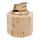 Vintage octagonal table lighter by Cerri Nestore in travertine - Italy 1970s