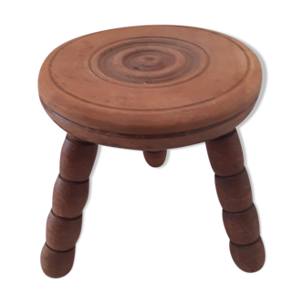 Tabouret en bois tripode