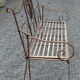 Iron with décor of flowers Garden Bench