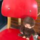 Chaise enfant Casala vintage rouge