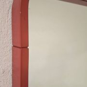 80s Pop Art Red Rounded Frame Mirror