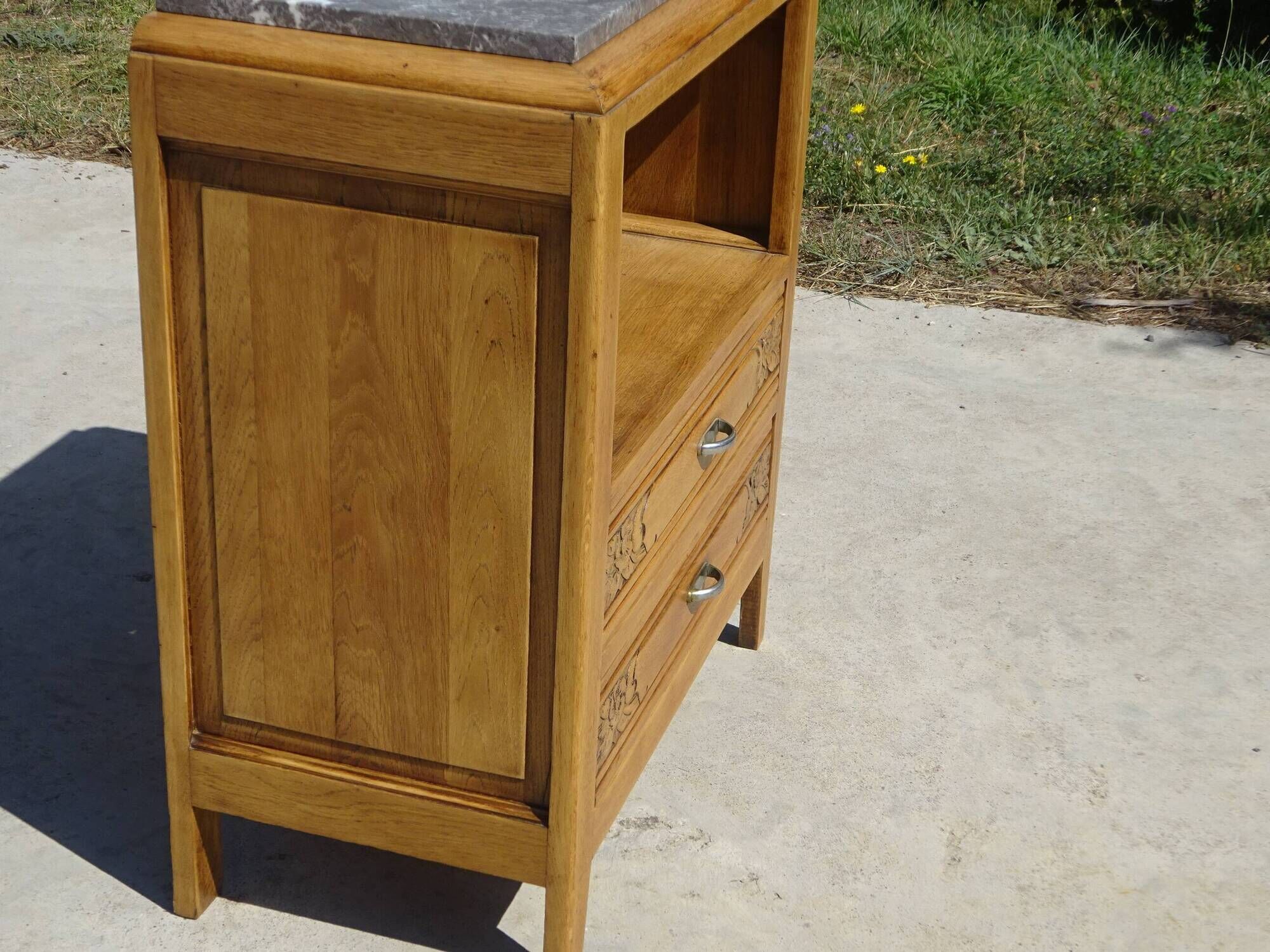 Small Art Deco piece of furniture, marble top.