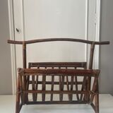Rattan magazine holder