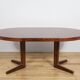 Mid-century round rosewood extendable dining table, Denmark, 1960s