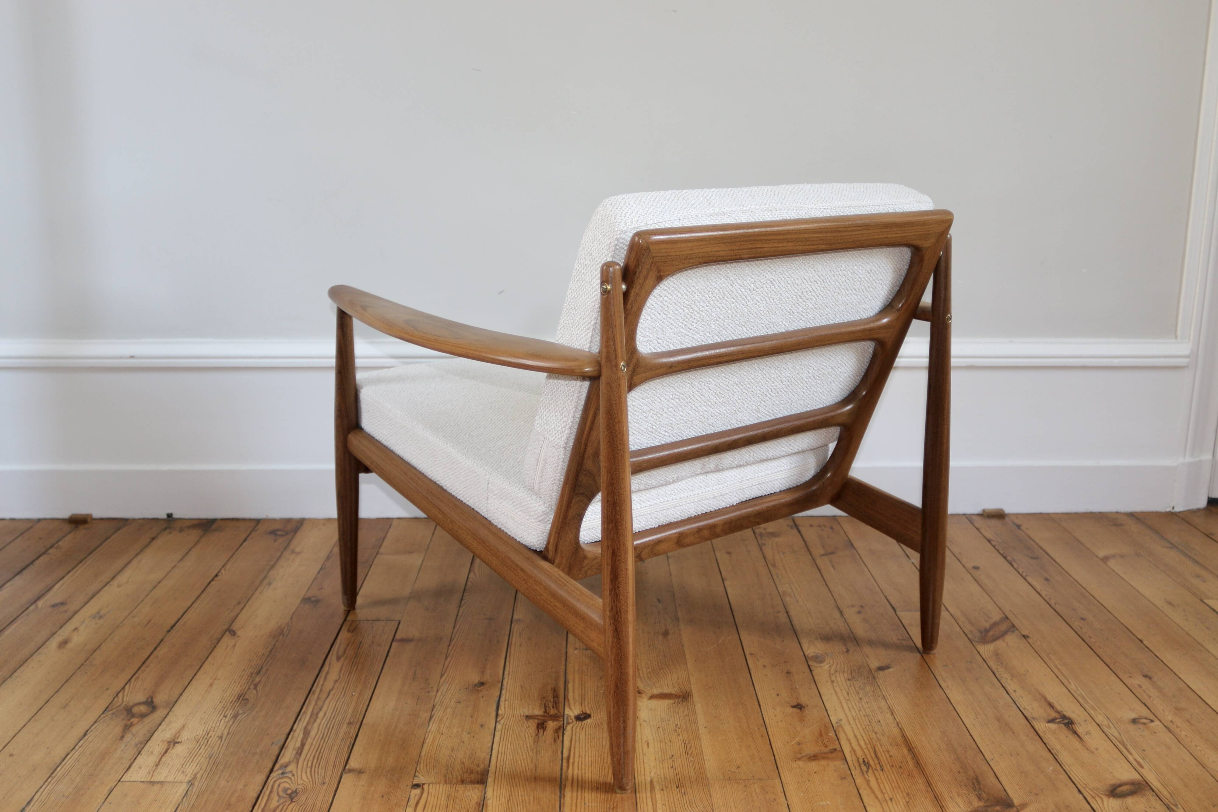 Vintage Scandinavian teak armchair Grete Jalk 1960