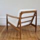 Vintage Scandinavian teak armchair Grete Jalk 1960