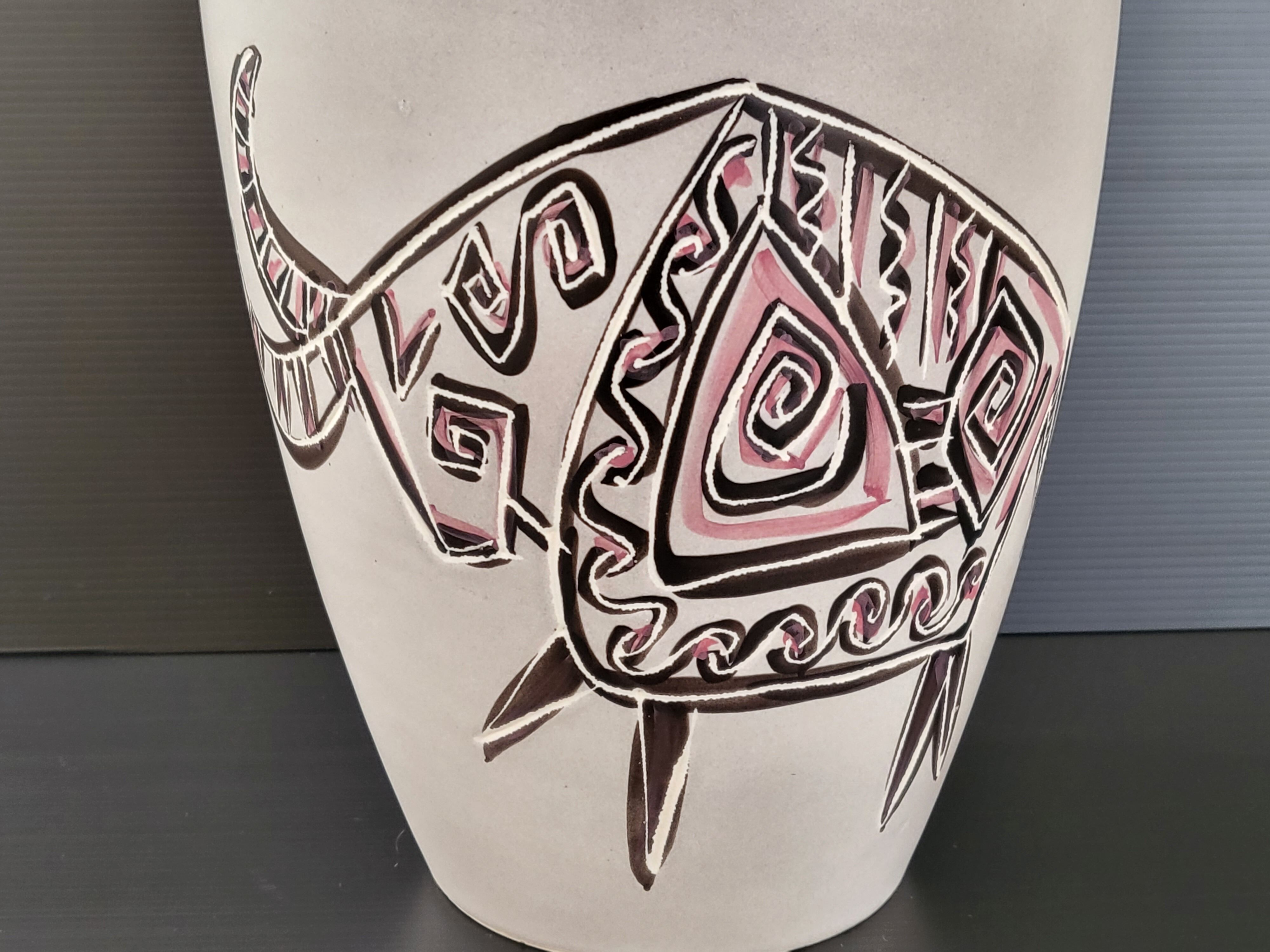 Vintage Vase Vallauris by Raymond Chastagnol