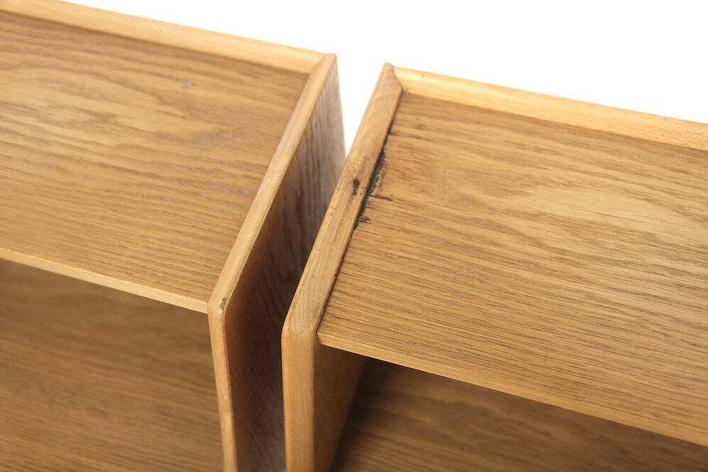 Set of 2 Scandinavian oak bedside tables, Sweden, 1960