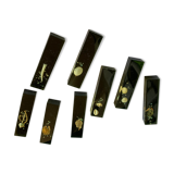 Set of 8 glass knife holders