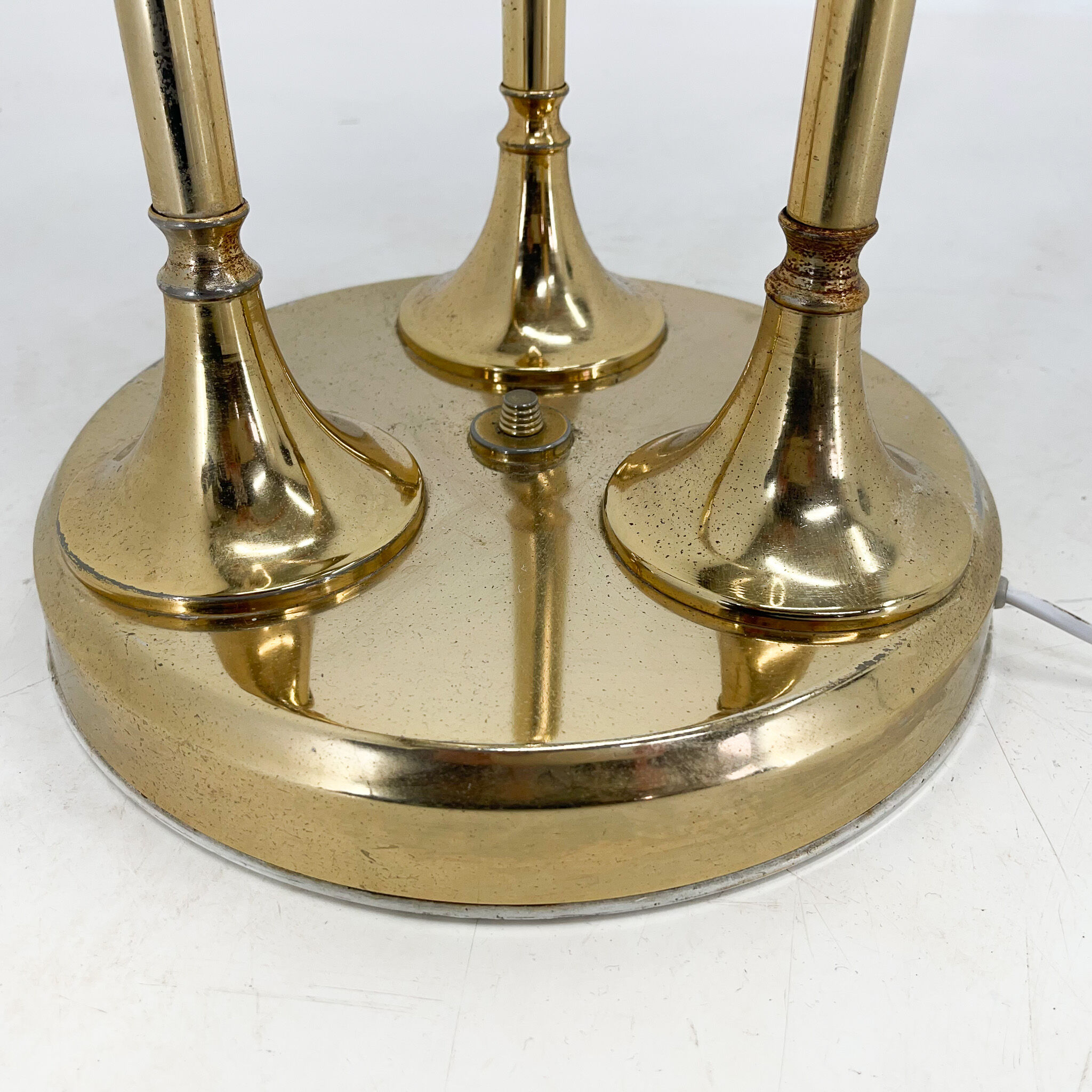 1970's italian metal & glass floor lamp