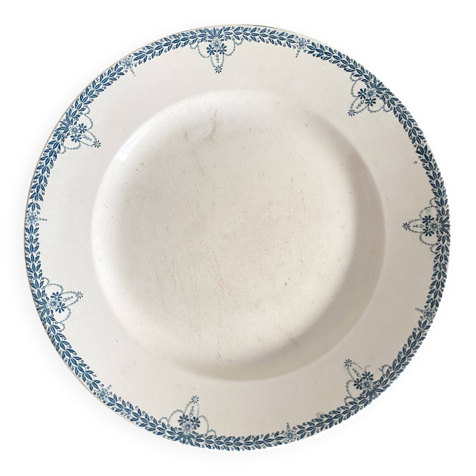 Longwy iron earth round dish, Marceau model