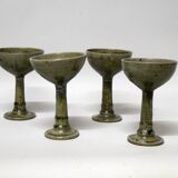 Series of 4 stoneware cups, 1970