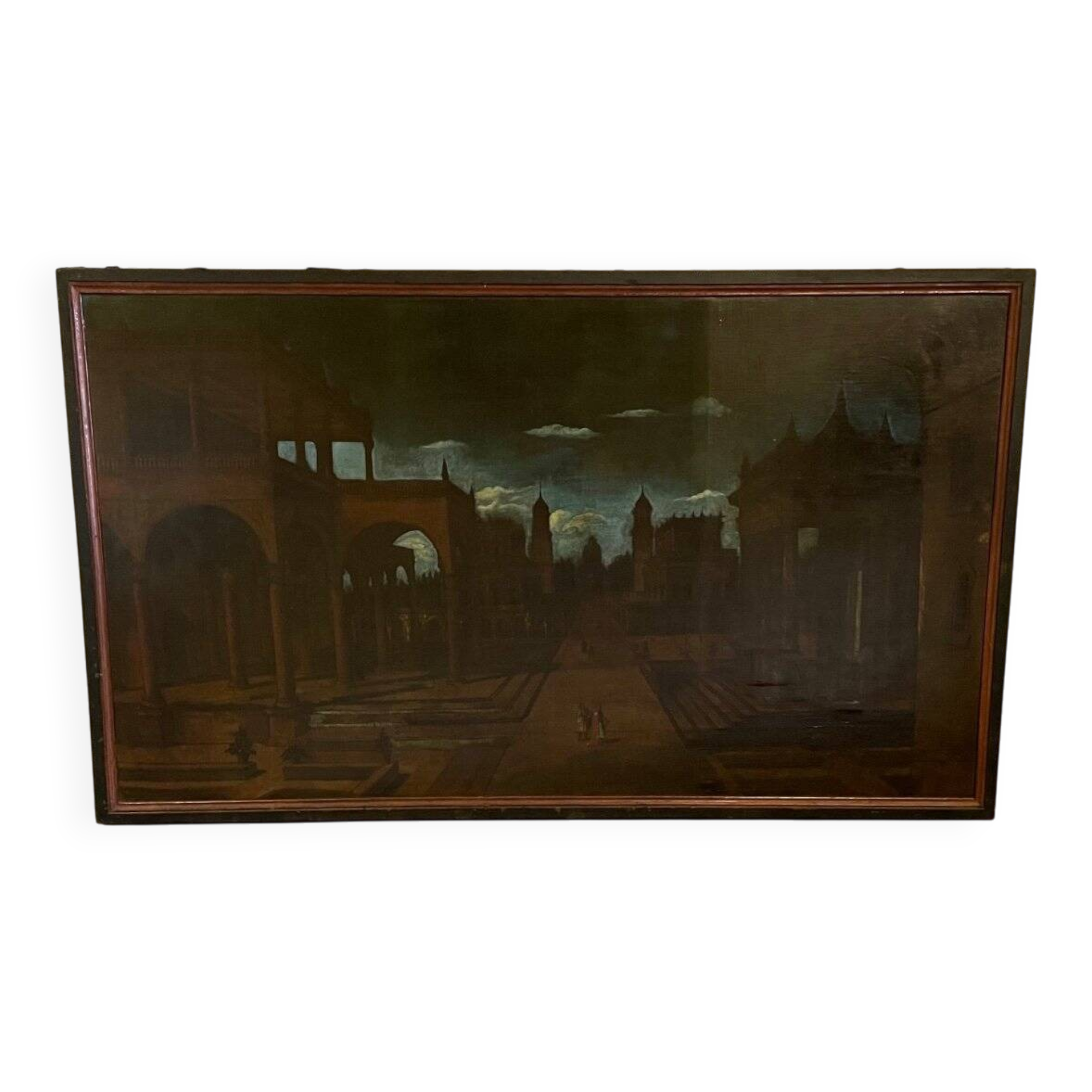 "Ideal Architectures", oil on canvas, 18th century