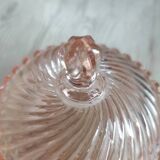 Pink glass candy box