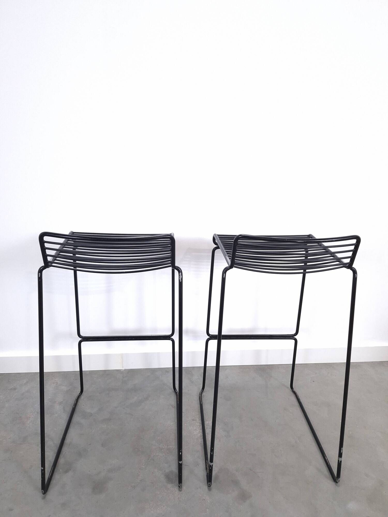 Set of 2 Black HAY Bar Stools, Hee Welling