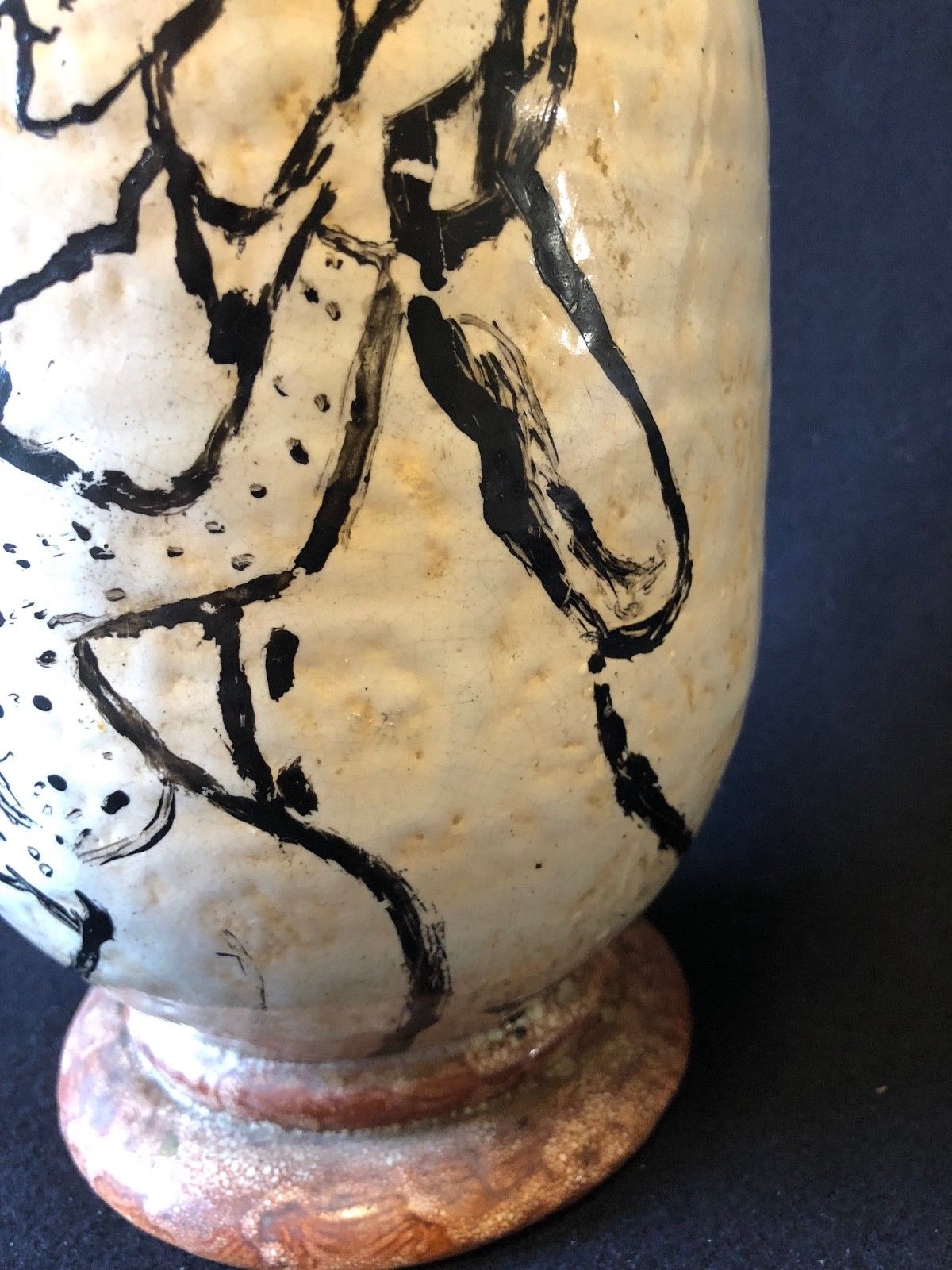 Vase Henri de Toulouse-Lautrec follower La goulue and Valentin le Désossé circa 1950