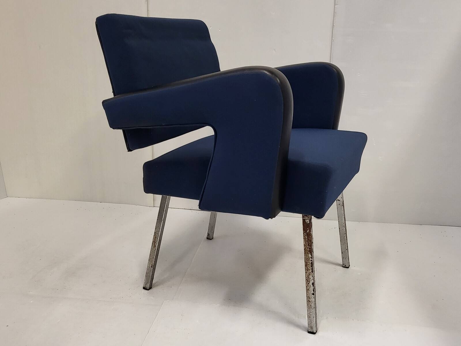 Paire de fauteuils "president" de jacques adnet 1950 vintage 50s 1950s