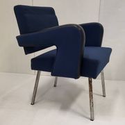Paire de fauteuils "president" de jacques adnet 1950 vintage 50s 1950s
