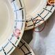 Lot de 9 assiettes plates anciennes Ste Amandinoise St Amand made in France
