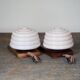 Lampes de table Art Déco en verre de Murano, lot de 2
