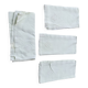 4 serviettes en lin teintées jaune pastel, monogrammées AL