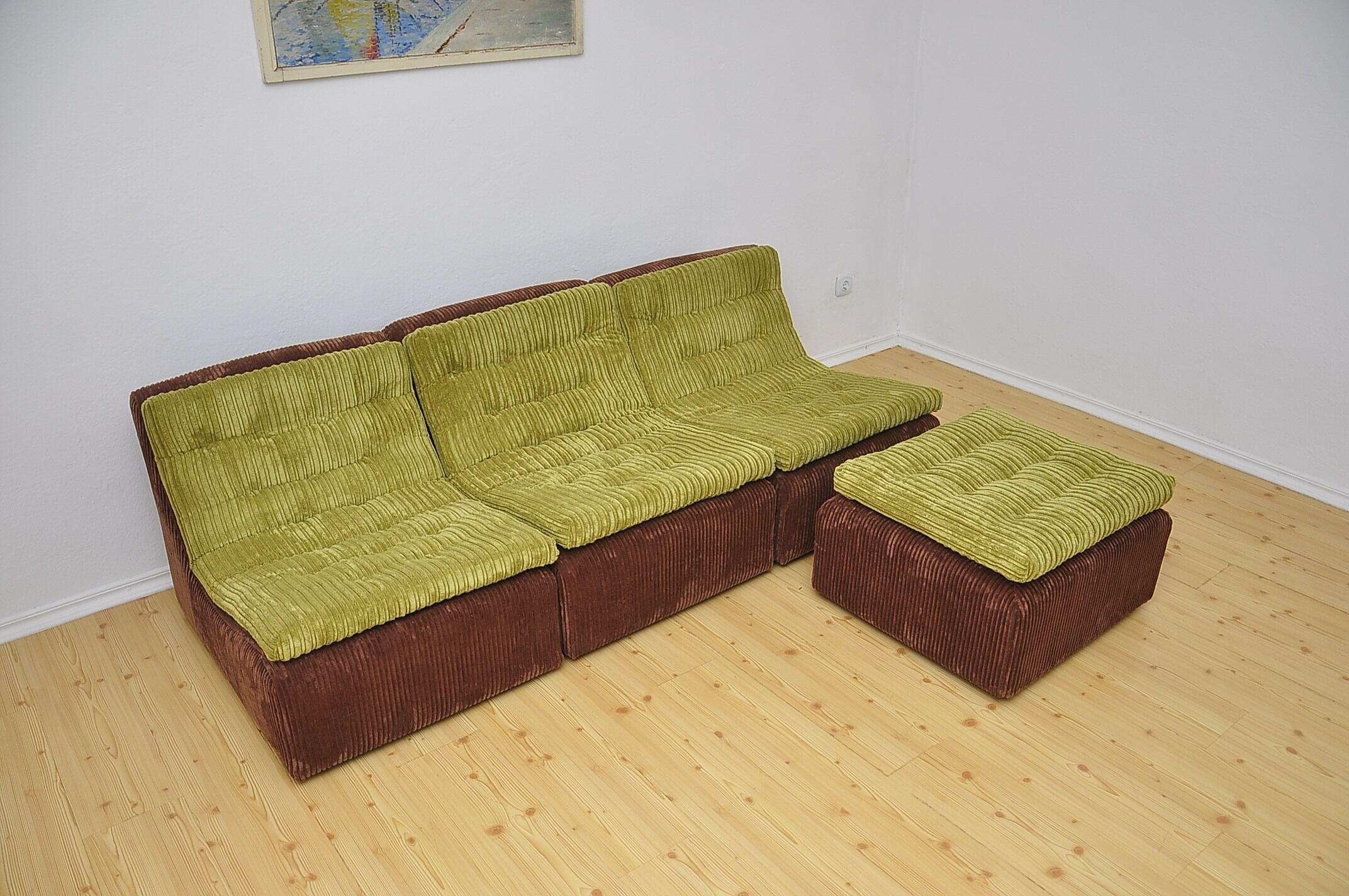 Corduroy modular sofa from DUX, 1970s