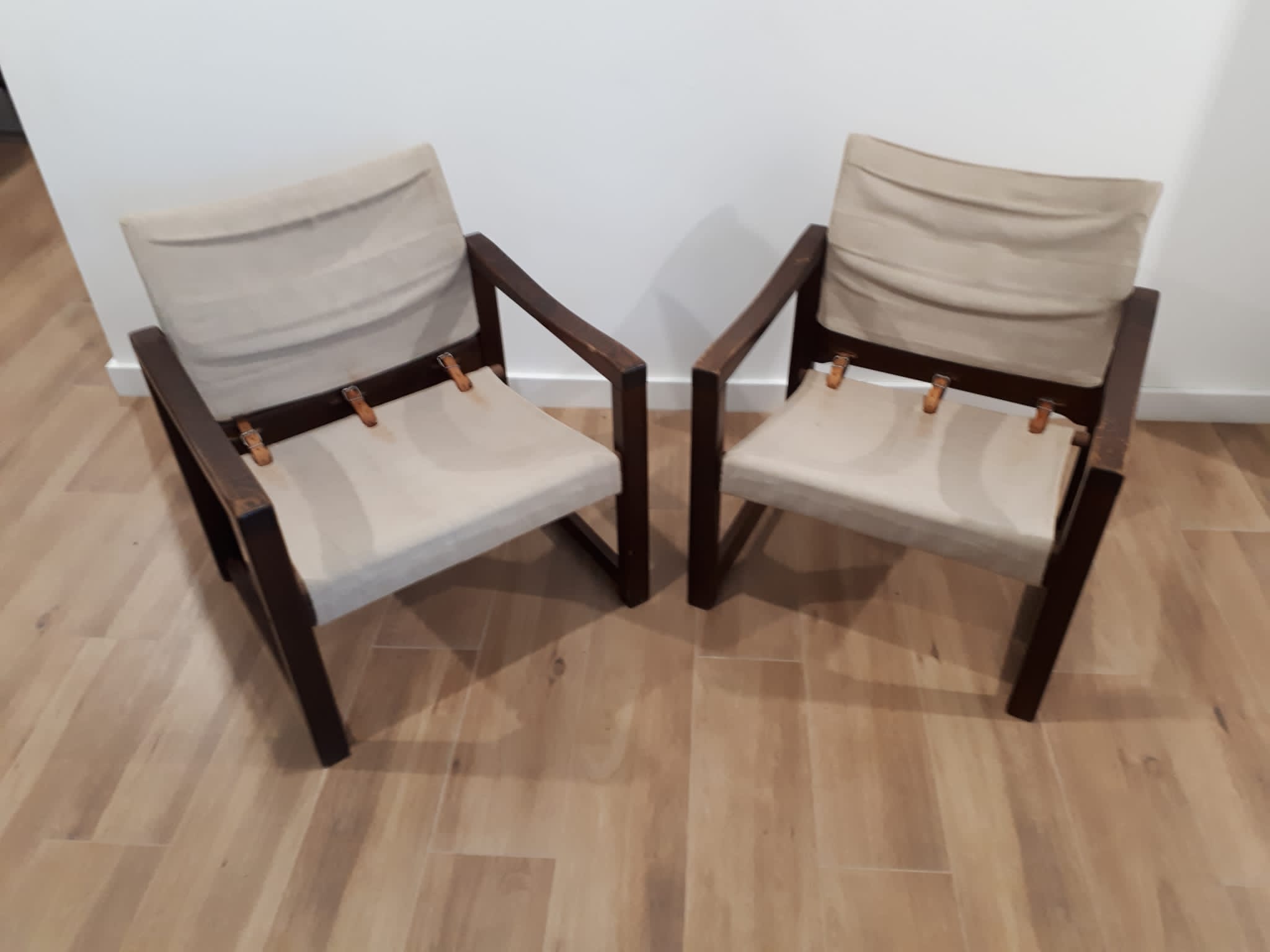 Pair of diana chairs, sweden, 70s
