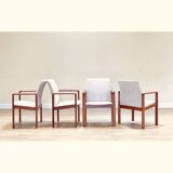 Suite de quatre fauteuils de Dyrlund en teck
