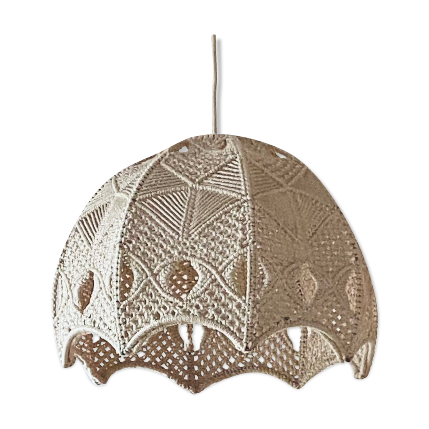 Bohemian macramé pendant light