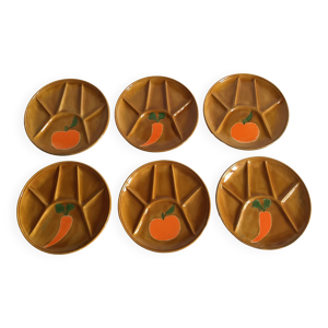 6 assiettes compartimentées