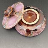 Purple round ceramic box