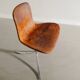 Set of Six Vintage Poul Kjaerholm PK-9 Dining Chairs Brown Leather, 1960s