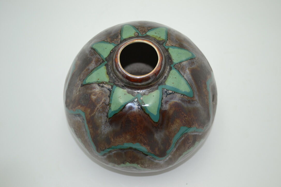 Vase Thistle Art deco porcelain from Limoges by Camille Tharaud