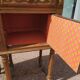 Lot de 2 table de chevet bois sculpté marbre blanc