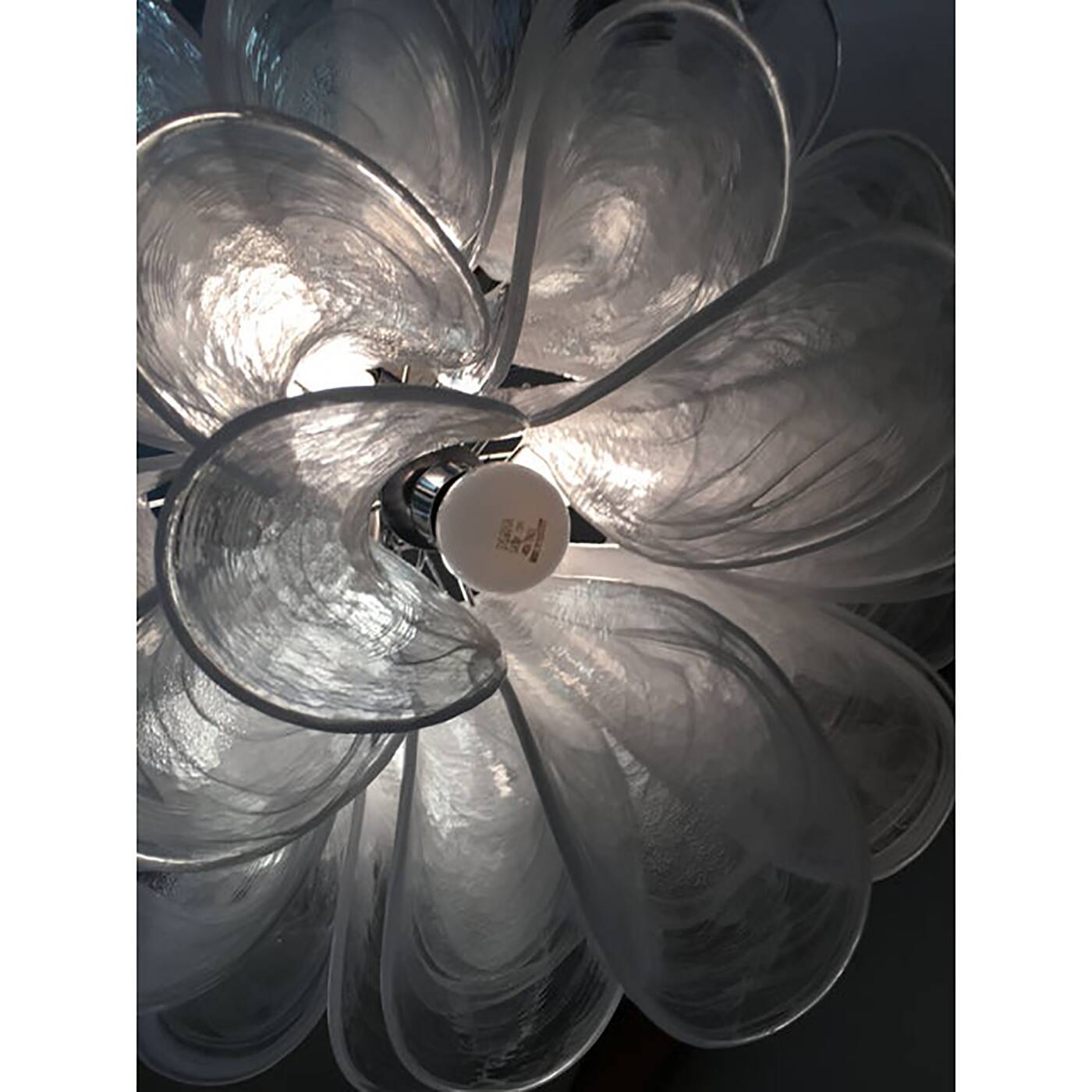 Murano Glass Sputnik Chandelier With Alabaster Italian Glass