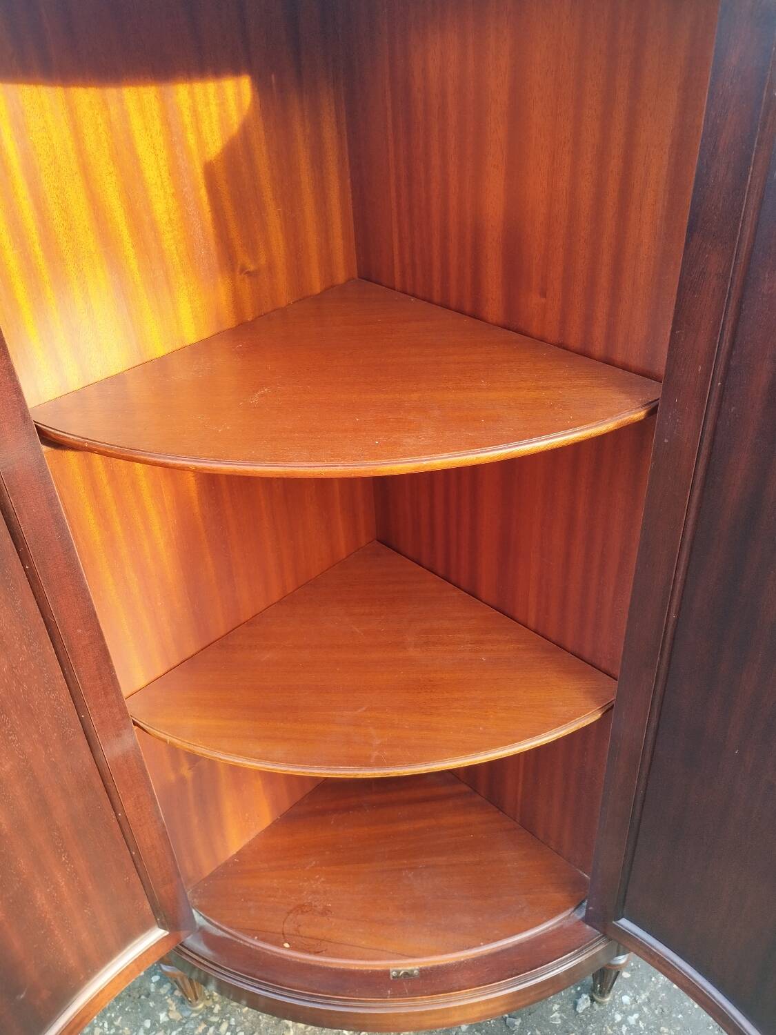 Antique Louis XVI style corner unit with marble top