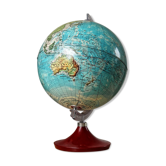 Globe terrestre lumineux mappemonde vintage années 70
