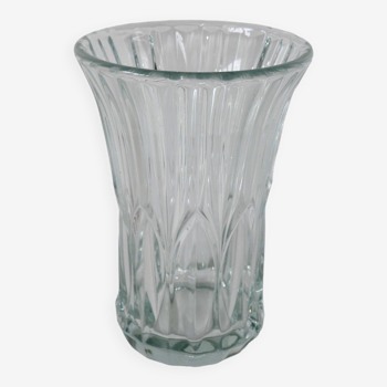 vase en verre moulé style art déco 1950