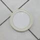 White and yellow porcelain dinner service with gold edging, Poral Limoges France