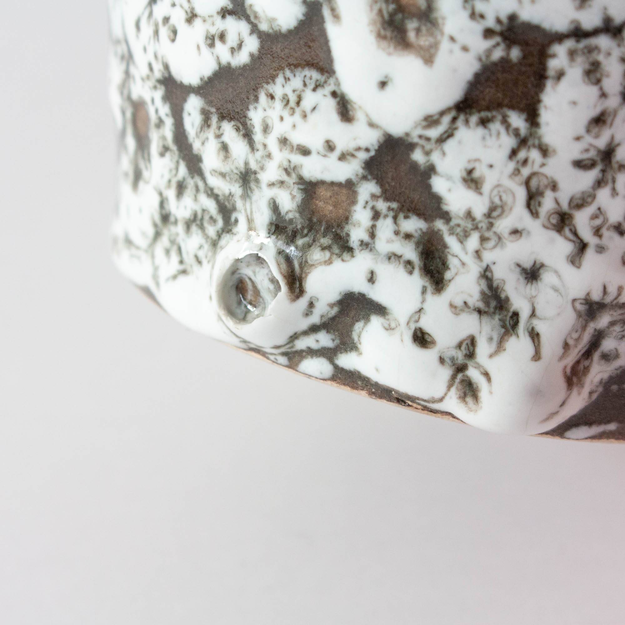 Scheurich Vase 523-18 Ceramic Fat Lava, 1960's