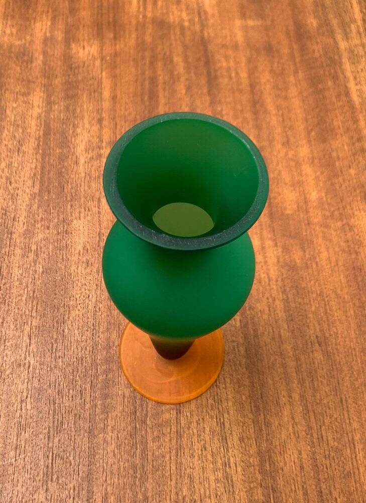 Glass vase from the Italian Satinato series attributed to Carlo Moretti, 1970s.