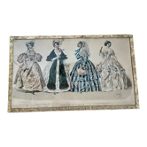 Framed antique print "History of Fashion"