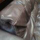Four-seater sofa in dark brown leather from Steiner by designer Pascal Daveluy, model