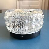 Round ceiling light in chiseled glass