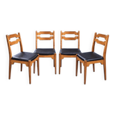 4 Danish mid-century wooden chairs